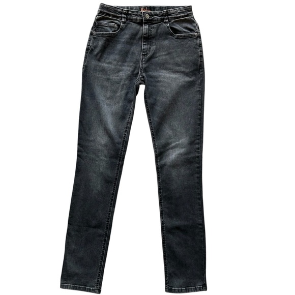 Boden Other - Boden Black Adjustable Waist Straight Leg Stretchy Jeans Button Zipper Sz 15Y L